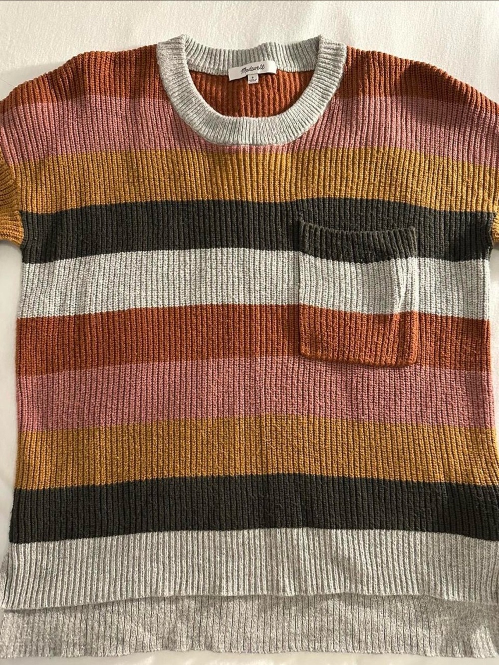 Madewell Women’s Multicolor Striped Crewneck Sweater